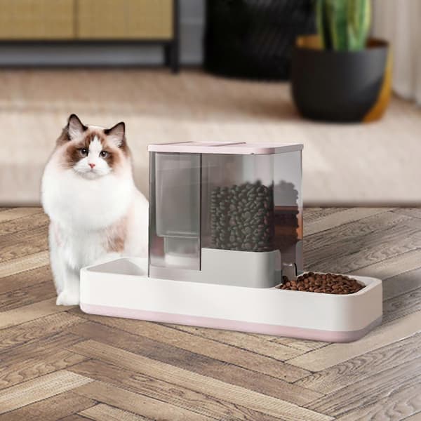 Automatisk 2-i-1 Mat- och Vattendispenser Set för Valp, Igelkott, Kanin