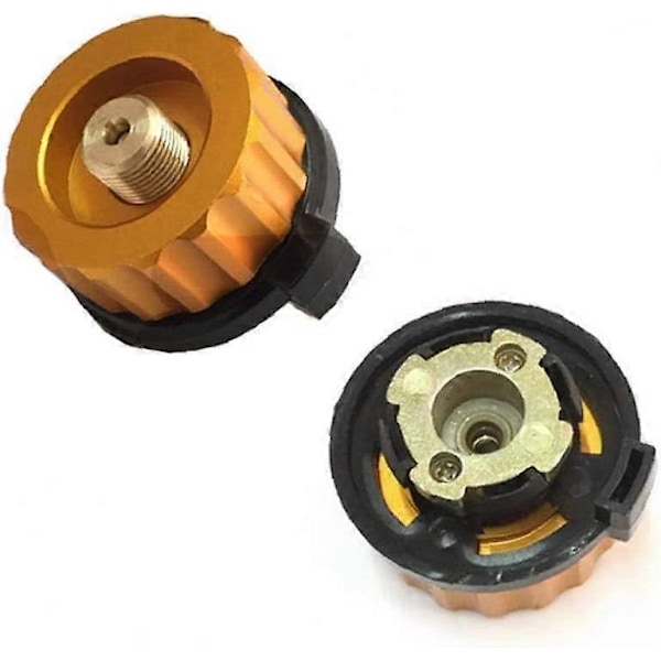 Campingkök Adapter Gasomvandlingshuvud Adapter för Butanbehållare till Skruv Gaspatron Ventiladapter 1 st