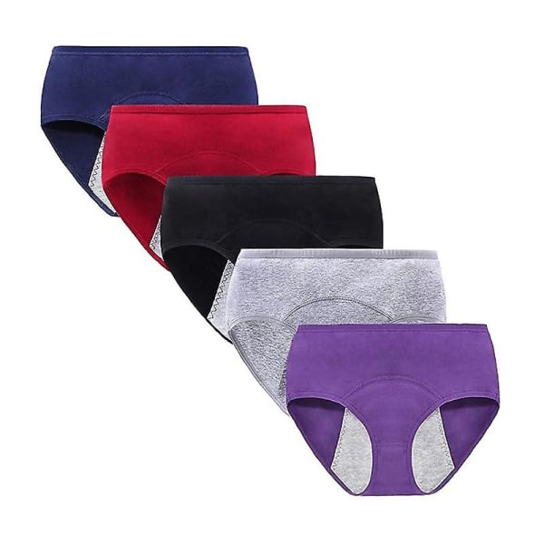Big Girl's Protective Coton Menstruation Trosor 5 Andas Lea 4XL Q2