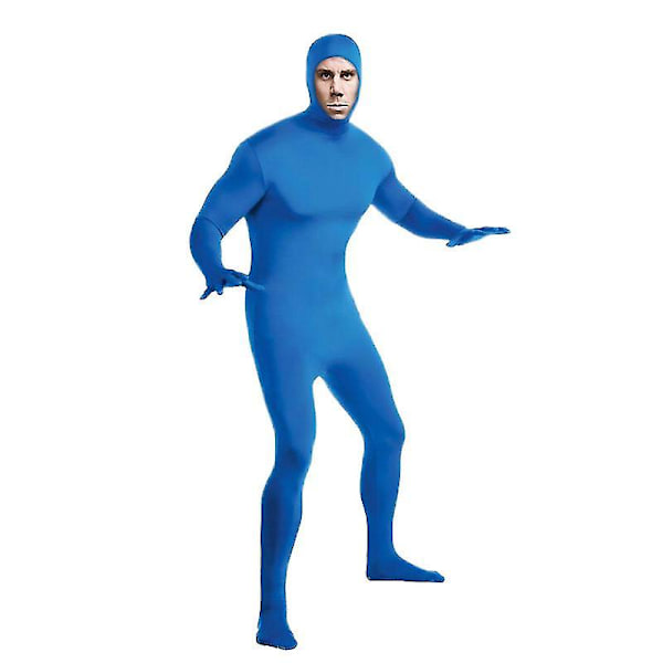 Festkläder Bröllop Kostym Man In Black Osynlig Morph Spandex Dräkt blå 100-135CM
