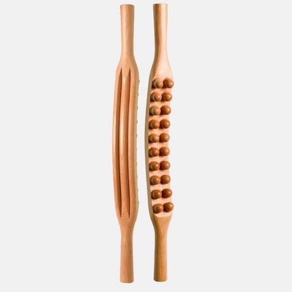 Massage Stick Massage Roller Guasha Stick Slät Trä Massage Roller