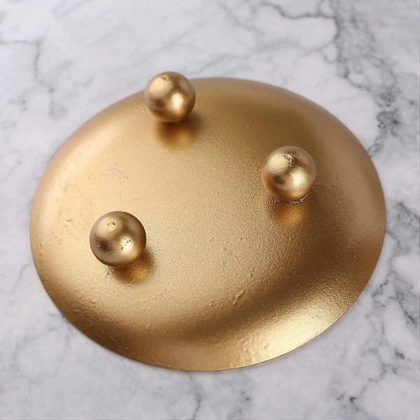 Gyllene Järnplatta Ljusstake Set om 3