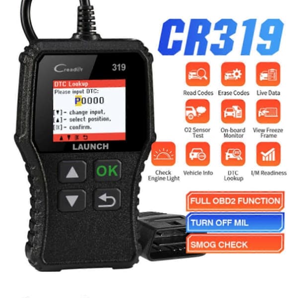 LAUNCH CR319 Creader Bilkodläsare OBD2 Scanner OBDII EOBD Automotive Diagnostiska Verktyg OBD2 Autom