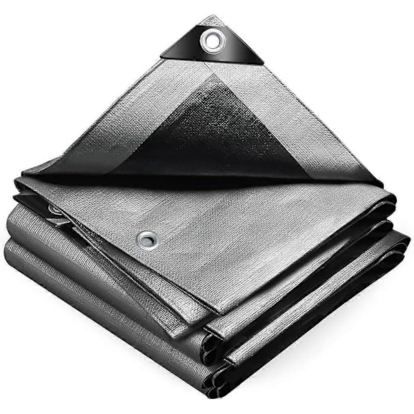 Skyddande presenning av polyeten, extremt tung och resistent vattentät presenning belagd på båda sidor, vattentätt aluminiumskydd 3x5m