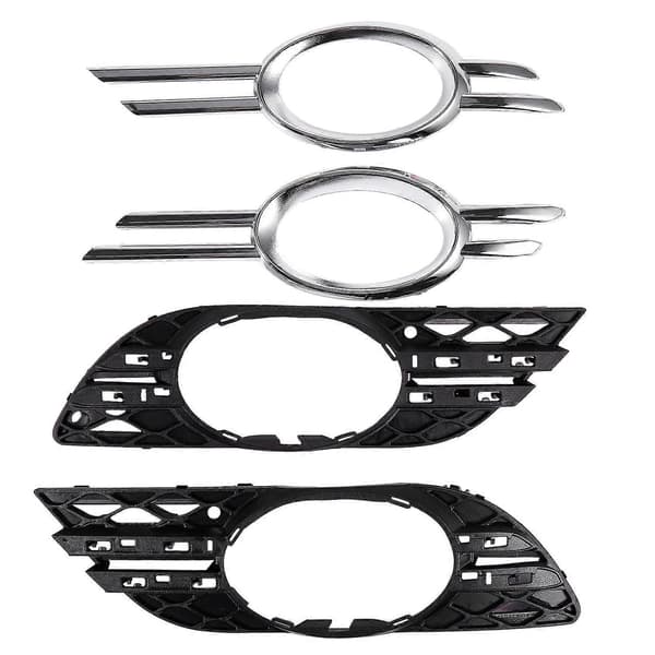 4 st främre stötfångare dimljus krom grill trimskydd vänster höger kompatibel med - 2007 2008 2009 W211 E320 E350 E