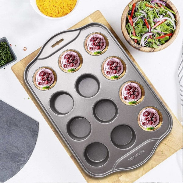 12 Håls Mini Cheesecake Form med 12 Löstagbara Bottnar