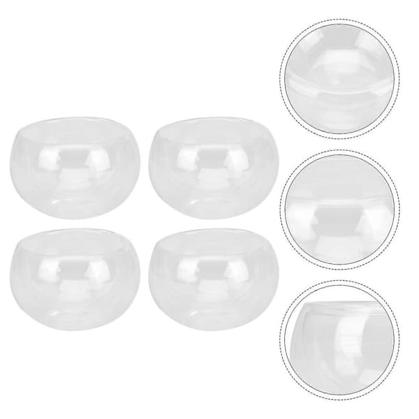 Transparent Glas Tekopp Dubbellager Set för Hemmet 8st