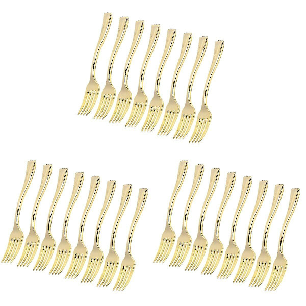 120 st Mini Engångsgafflar för Frukt Dessert Pudding Partytillbehör 72 pcs