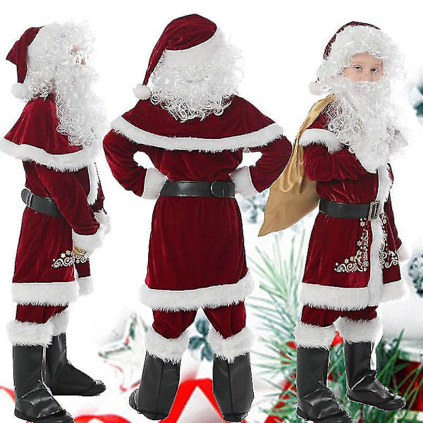 Barnens julkostymer Jultomten Cosplay Performance Kläder M