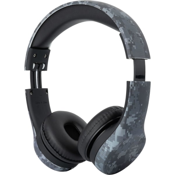 Snug Play+ Barnhörlurar med volymbegränsning för småbarn (pojkar/flickor Black Digi Camo