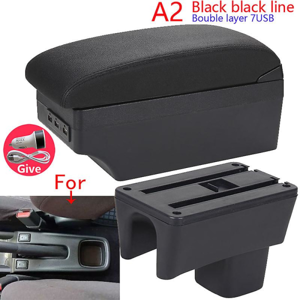 Armstödslåda för Suzuki Swift, för Suzuki Swift 2005-2023 A2 Black line 7USB