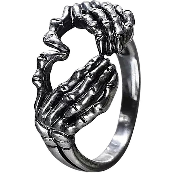 Handgestringar för kvinnor - Hjärtformade ringar i legering Storlek 10 (Silver)