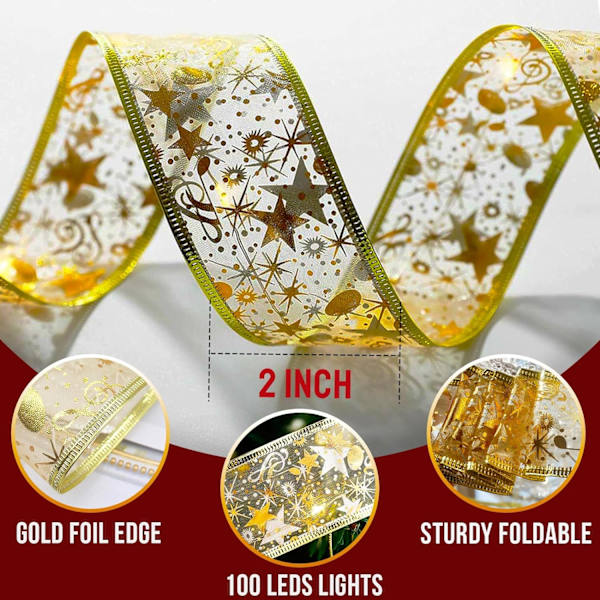 Star String Lights 10Ft 20 LED Fairy Lights Batteridriven vattentät Warm White Ribbon Lights