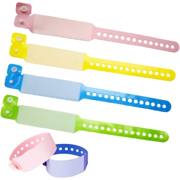 Barn-id-armband, 100-pack engångsarmband för evenemang PVC ID B