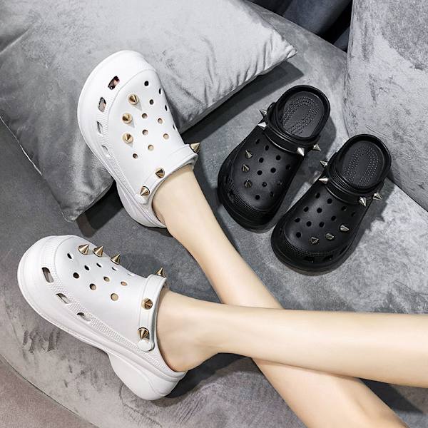 Kvinnors Klassiska Bae Clog Platform Sandaler Utomhus Strand Sport S Vit 39/40