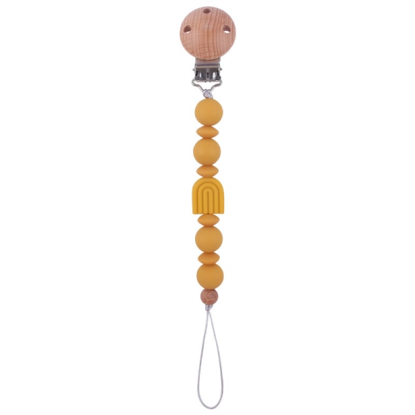 Dummy Chain - Napphållare - Dummy Hållare - Dummy Clip - Silikon Dummy Chain-1st Yellow