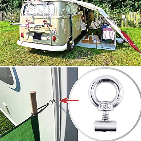 2 st/set rostfria markisrälsstopp Motorhome Caravan