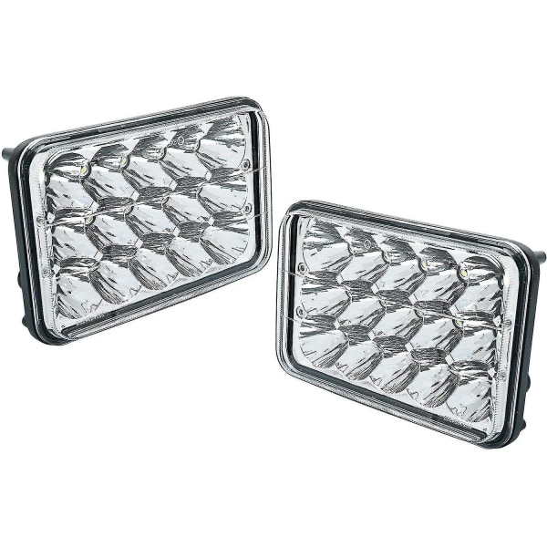 2st 4x6 tum 90w led glödlampor Kristallklara strålkastare rektangulära