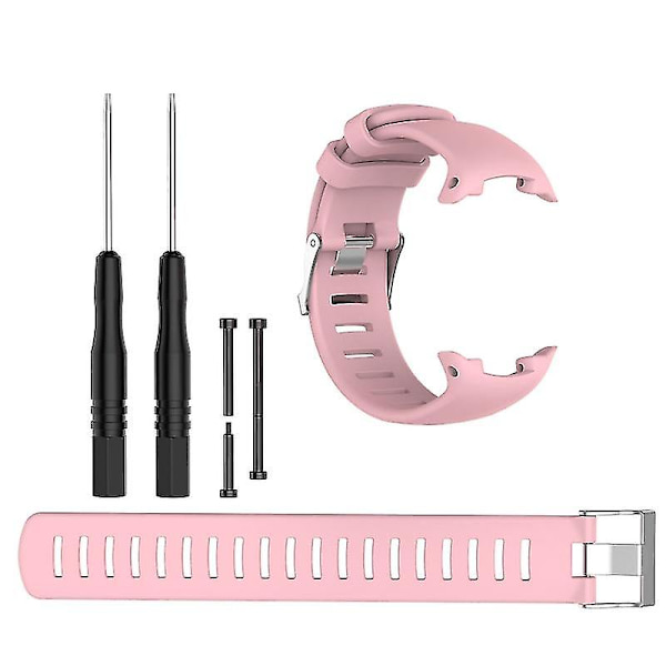 Silikonarmband för Suunto-d4 D4i-novo Watch Mjukt band Light pink
