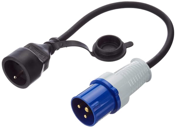 ECEEC3M Adapterkabel med stickpropp till CEE-kontakt, 40 cm lång