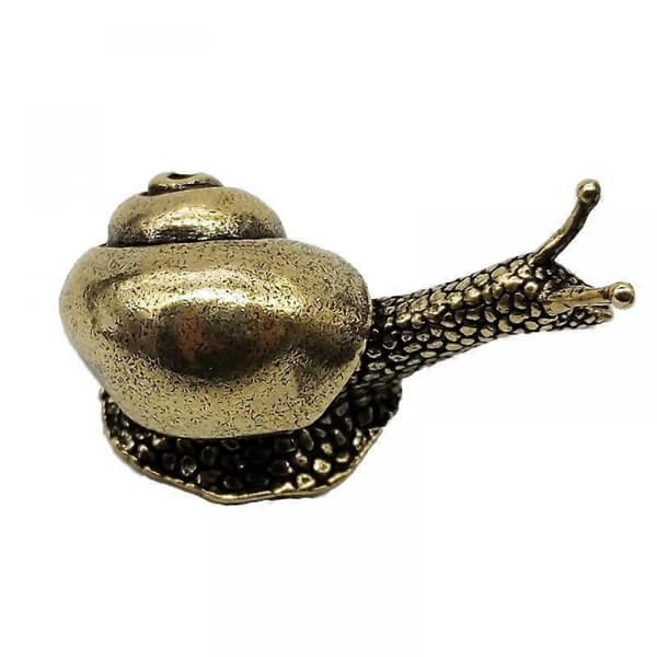 Personlighet Ren Koppar Mini Snigel Staty Ornament (B)