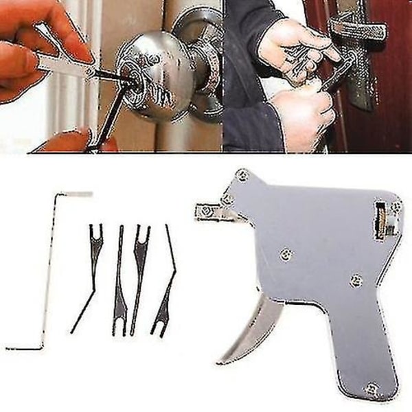 Set Pick Gun Låssmed Verktyg Dörröppnare Lockpicking Practice Kit Verktyg