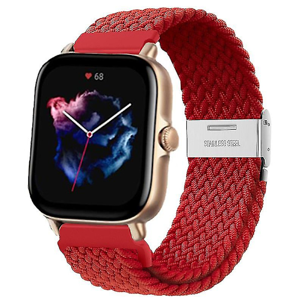 Armband för Amazfit Gts/2/2e/3/gts2 Mini/gtr/3/3pro/gtr2/47mm/stratos/u 2 Red Amazfit bip u-pro