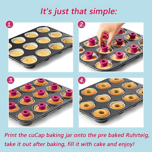 Muffinsplunger, Degkärnare Dekoreringsdelare Kakfyllare, Hålverktyg för Muffinsfyllning, Silikonkakform, Bakformar, Perfekt