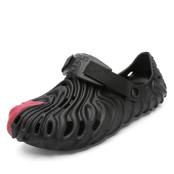 Surfsandaler för vuxna i hela storlekar - Strandtofflor för stora fötter, unisex Svart färg 45