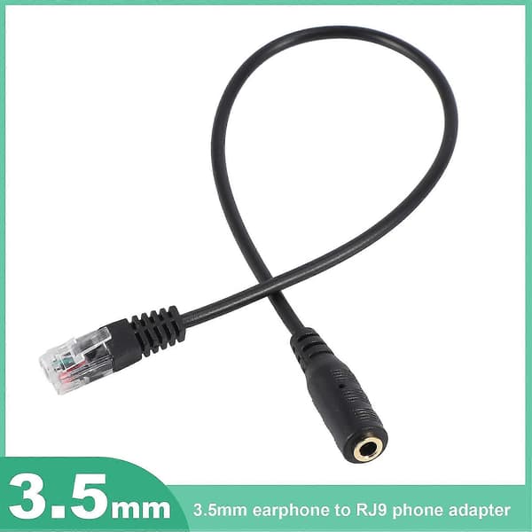 3,5 mm till RJ9 Headset Adapterkabel för Kontorstelefoni