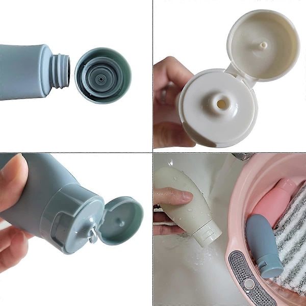 3 st Reseflaskor, 60 ml Reseflaskor och Behållare, Små Mini Tomma Plastflaskor