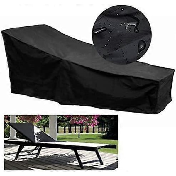 Trädgårdsdynöverdrag - Vattentätt trädgårdsdynöverdrag med slitstarkt 210D-material, presenning trädgårdsdyn solstolsöverdrag - (Storlek 208 cm L x 76 cm B