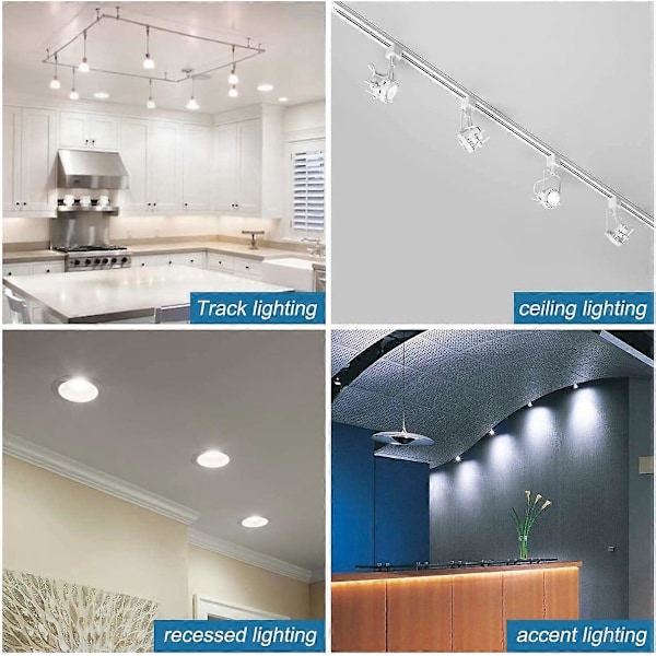 GU10 LED-lampor, 5 st GU10 LED 5W Lampa 40W Halogenlampa 50W, 220-240V, 450LM, Kallvitt 6500K, 120 Bred Stråle, LED Spotlampor, Ej Dimbar
