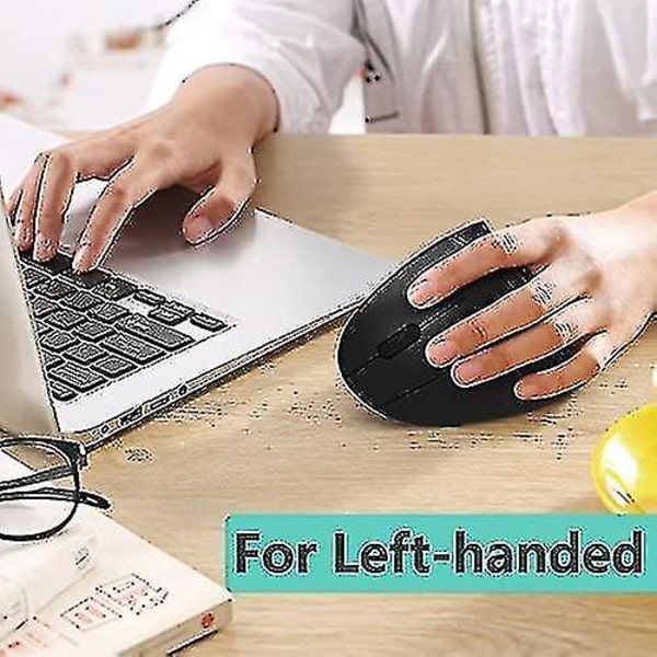 Vänsterhänt Mus. Trådlös 2.4g Usb Vänsterhänt Ergonomisk Vertikal Mus