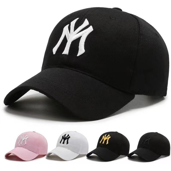 MY Letter Baseball Hat Outdoor Sports Broderad Peaked Cap Black Black logo