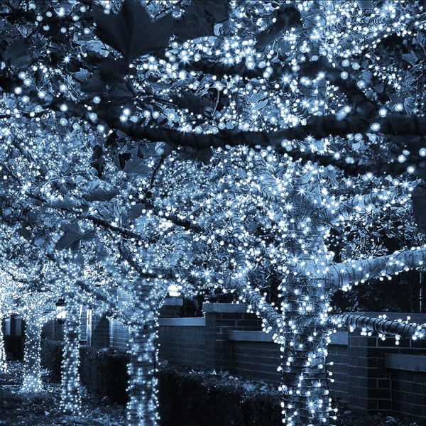 Ljusslingor för utomhusbruk, 1000 LED 100 meter, Plug-in-modell White 500 LED