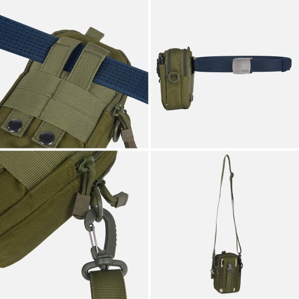 Taktiska Midjeväska, Universal Utomhus Midjeväska | Molle EDC Pou 7 Army Green01