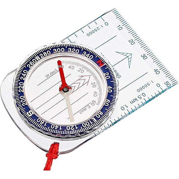 Navigationskompass Scoutkompass Orienteringskompass Kartkompass För Vandring Fiske Camping Navigation1st