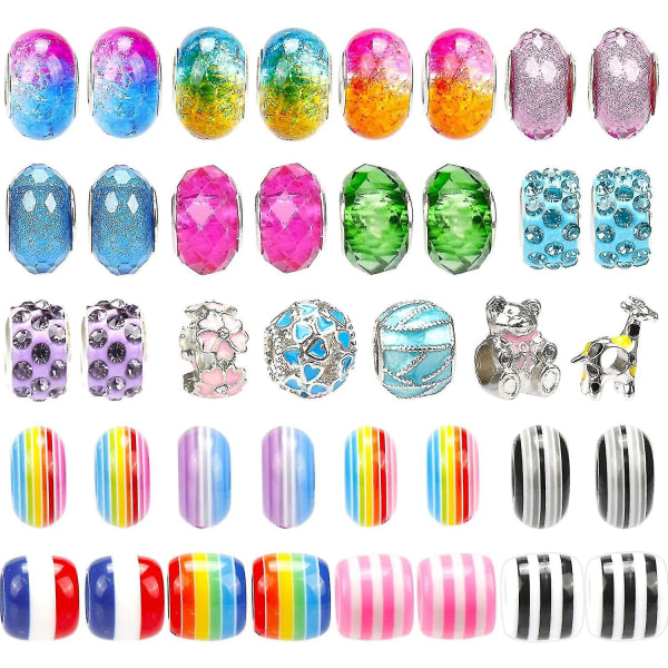 130-delars charm armbandssats DIY-hantverkssmyckesset