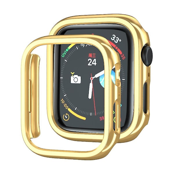 Bebetter Shxx 2-pack kompatibel för Apple Watch case [inget skärmskydd Gold 41mm