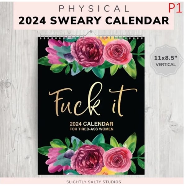 2024 kalender för trötta kvinnor 1 Pcs