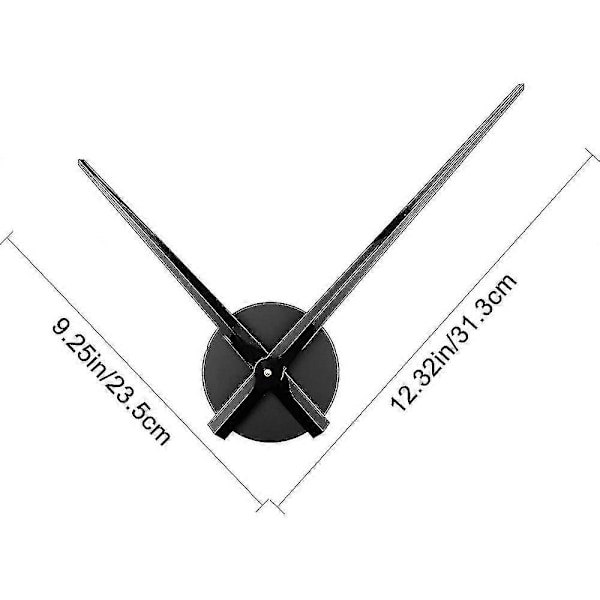 3D Klockvisare Väggklocka, Kvarts Klockrörelse Mekanism Tillbehör