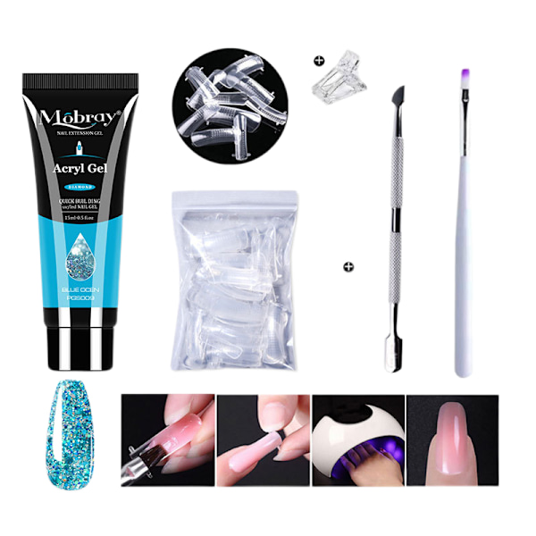 Nagelförlängningsgelset Gel Polish Startpaket PGS010