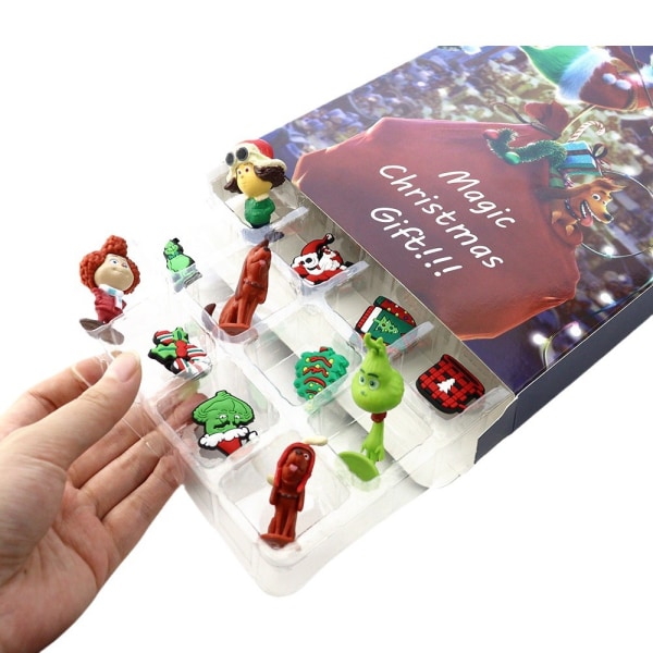 2024 Advent Blind Box Julkalender 24 Dagar Nedräkning Blind Box Grinch panic