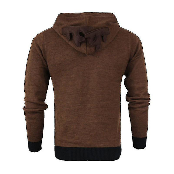 Herr Jul Huvtröja Jumper Toppar Xmas Rudolph Reindeer Pullover Coffee 2XL
