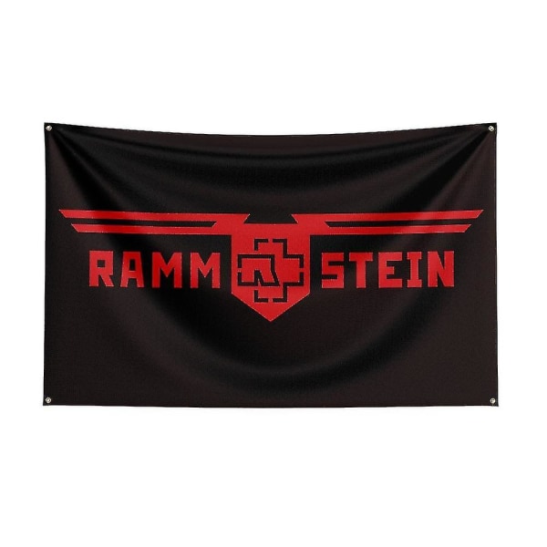 3x5ft Rammstein Rockband Flagga Polyester Digitaltryck Musikminnesmärke Banner för Dekoration J0443 150 x 240cm