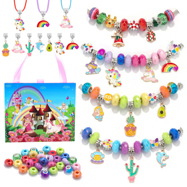 Adventskalender - 58 st. Slott DIY Armband Exklusiv Presentask Set, G
