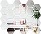 24 Stycken Hexagonala Spegelväggdekaler 3D Hexagon Akryl