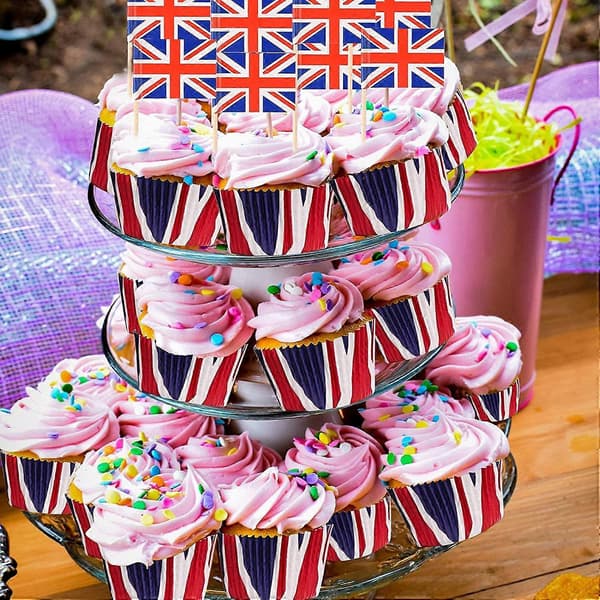200 st Union Jack Pappersformar för Muffins