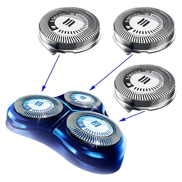HQ8 Huvuden för Philips Norelco Rakapparater OEM HQ8 Huvuden (3-pack)
